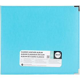 We R Makers Classic Leather D-Ring Album 12X12 - Aqua