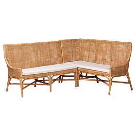 Wholesale Interiors bali and pari Baako Rattan Dining Bench Set