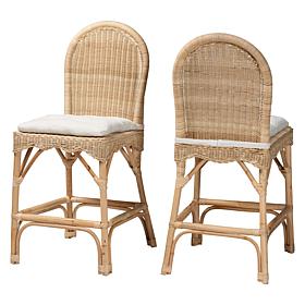Wholesale Interiors bali and pari Bilu Bohemian Rattan Counter Stool