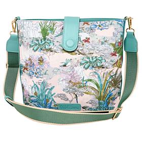 Wildflower Parisian Toile Bucket Crossbody Bag
