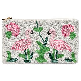 Wildflower San Tropez Beaded Cosmetic Coin Pouch