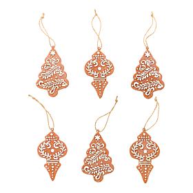 Winter Lane 4.5" Gingerbread Ornaments 6-piece Set