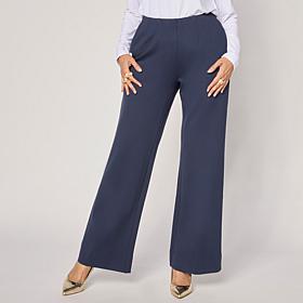 WynneCollection Dart Detail Straight-Leg Pant