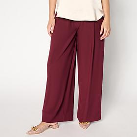 WynneCollection Luxe Crepe Soft Suiting Wide Leg Pant
