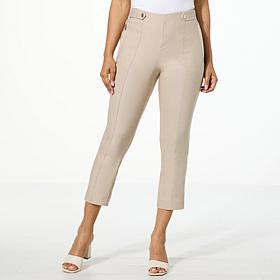 WynneCollection Polished FlatterFIT Slim Leg Cropped Pant