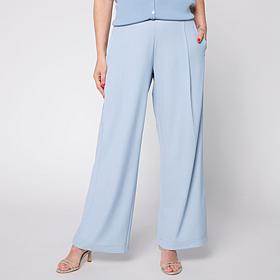WynneCollection Rayon Blend Pleated Pant