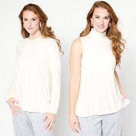 WynneLayers 2-pack Turtleneck Tank and Long-Sleeve Tee