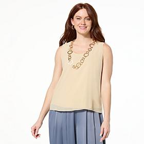 WynneLayers Chiffon Double-Layer Tank Top 