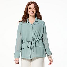 WynneLayers Chiffon Utility Jacket