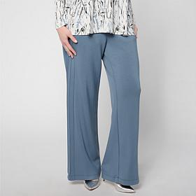 WynneLayers Cloud Knit Pin Tuck Front Wide Leg Pant