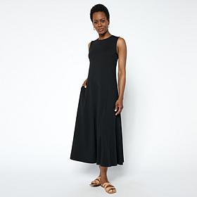 WynneLayers Cotton Spandex Sleeveless Midi Dress