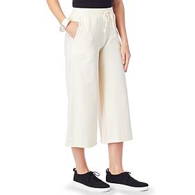 WynneLayers French Terry Wide Leg Crop Pant