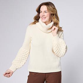 WynneLayers Pullover Sweater with Removable Cowl Neck