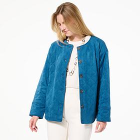 WynneLayers Quilted Faux Suede Jacket