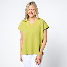 WynneLayers Seamed Stretch Cotton Top