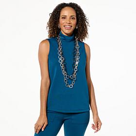 WynneLayers Smooth Operator Knit Mock-Neck Sleeveless Top