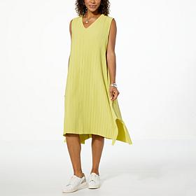 WynneLayers Summer Plisse Knit Sleeveless Dress