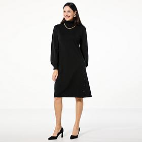 WynneLayers Turtleneck Sweater Knit Midi Dress