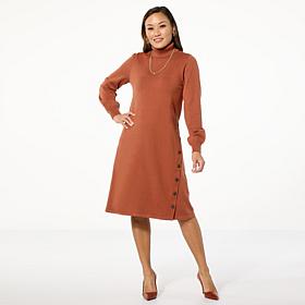 WynneLayers Turtleneck Sweater Knit Midi Dress