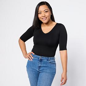 Yummie Willow V-Neck 3/4 Sleeve Shaping Tee