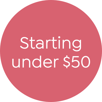 Starting under $50