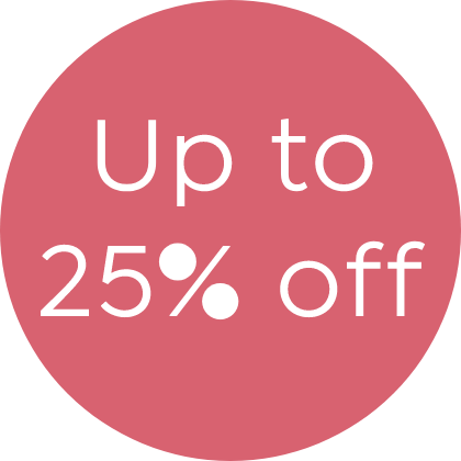 up to 25% off