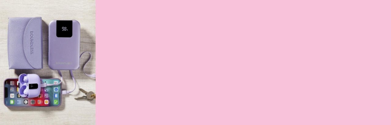 Electronics on a pink background
