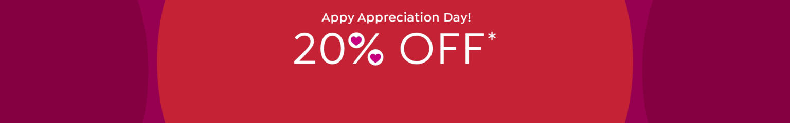 20% OFF*. Save on a single-item purchase in the HSN App with code APPRECIATE—today only.
