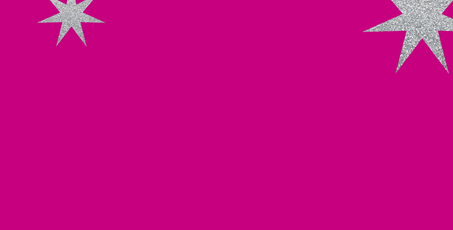 Pink background with silver stars