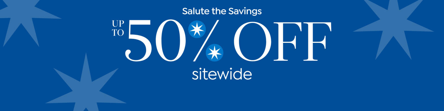 Up to 50% off sitewide