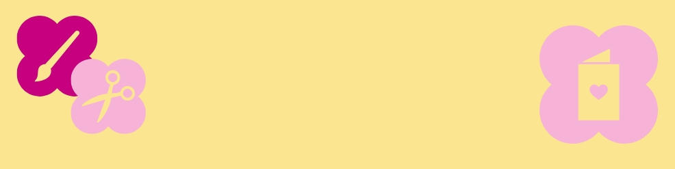 Paintbrush, scissors, and card symbols