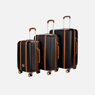 Badgley Mischka Mia 3-Piece Expandable Retro Luggage Set