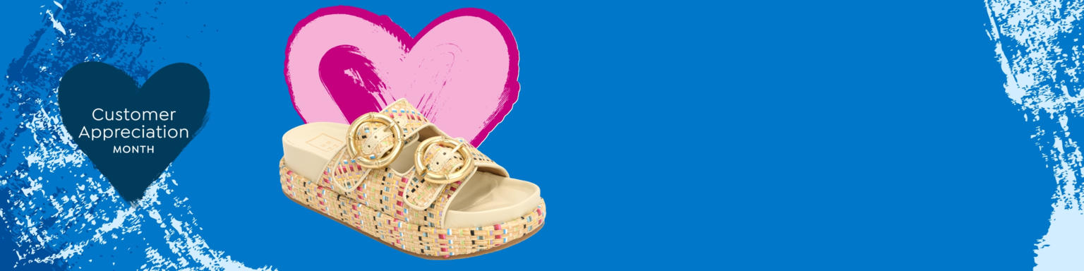 Customer Appreciation Month. SHUSHOP Lori Footbed Flatform Sandal