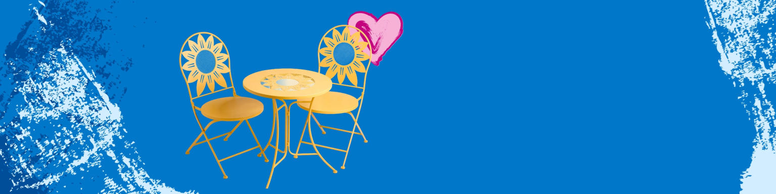 Customer Appreciation Month. Outdoor bistro table with 2 chairs