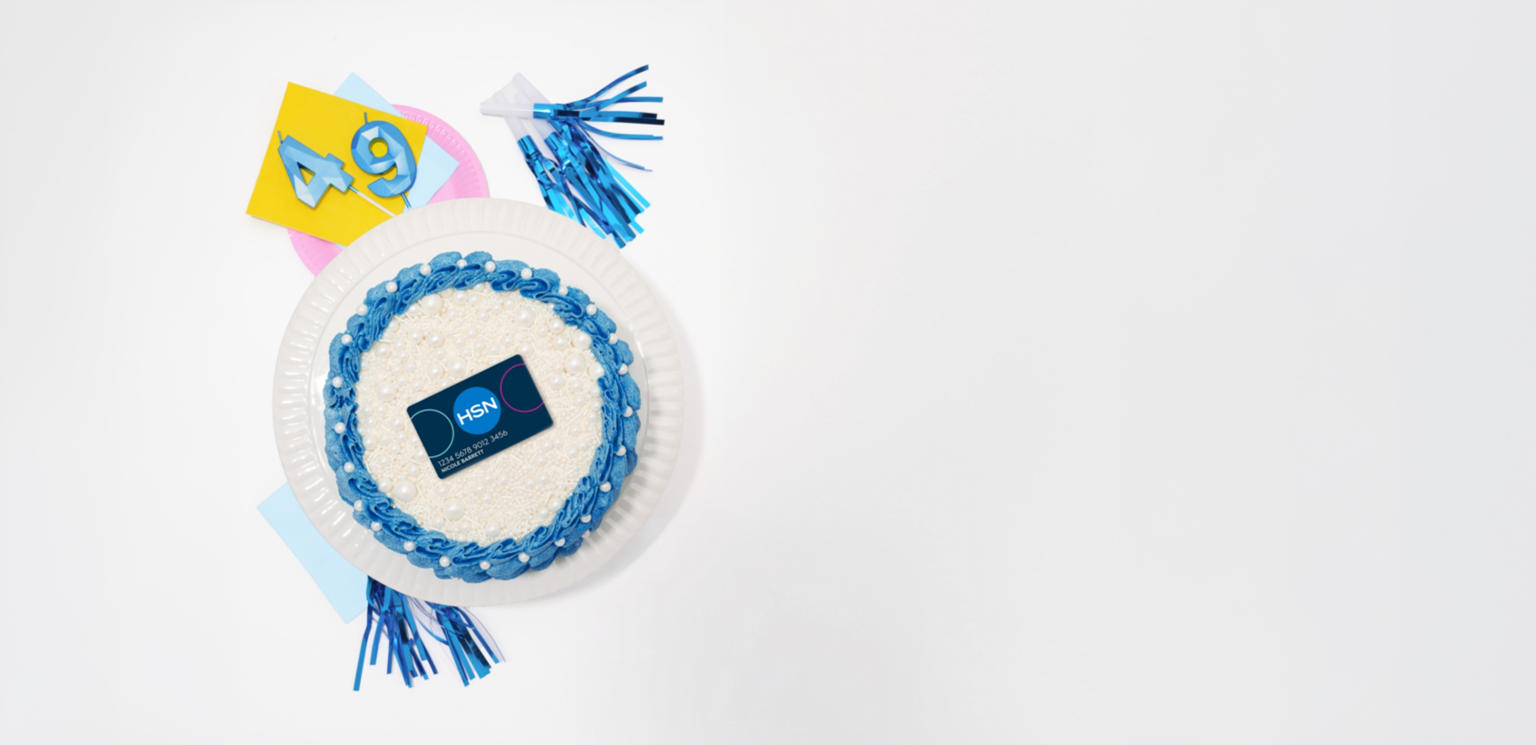 HSN Card in a cake