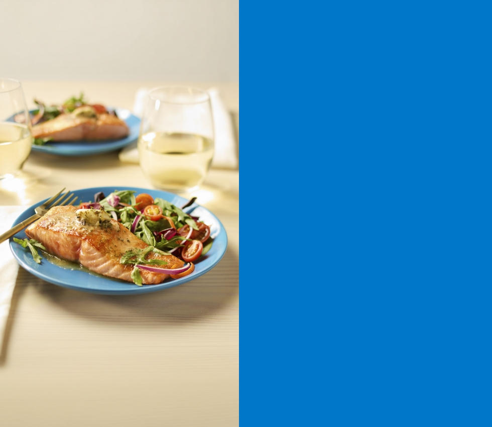 Delicious Meals Salmon on a plate