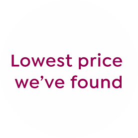 lowest price we've found